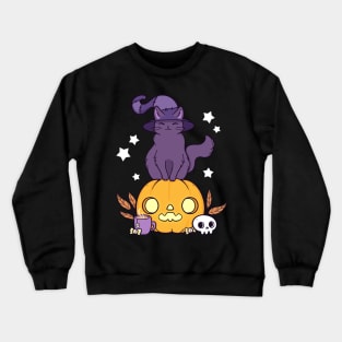 Pumpkin Cat  | Nikury Crewneck Sweatshirt